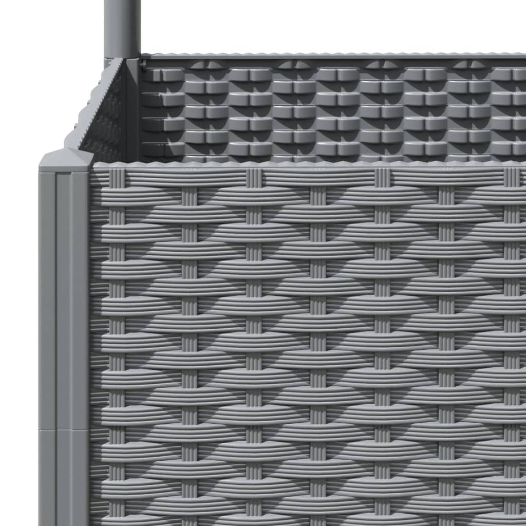 Vidaxl Garden Planter With Trellis, Light Grey, 120X40X136 Cm, Pp