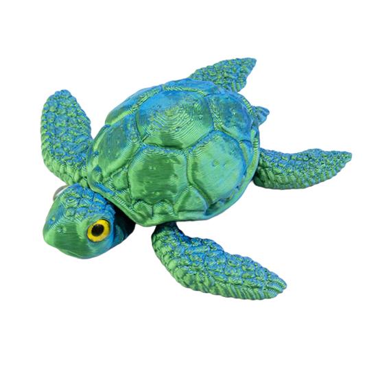 3D Printed Turtle Figurine Movable Joints Turtle Figure Articulated Sea