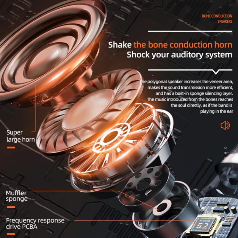 G1-1 Bluetooth Headset Bone Conduction IPX5 Waterproof Ear-hook Wireless Sports Headset