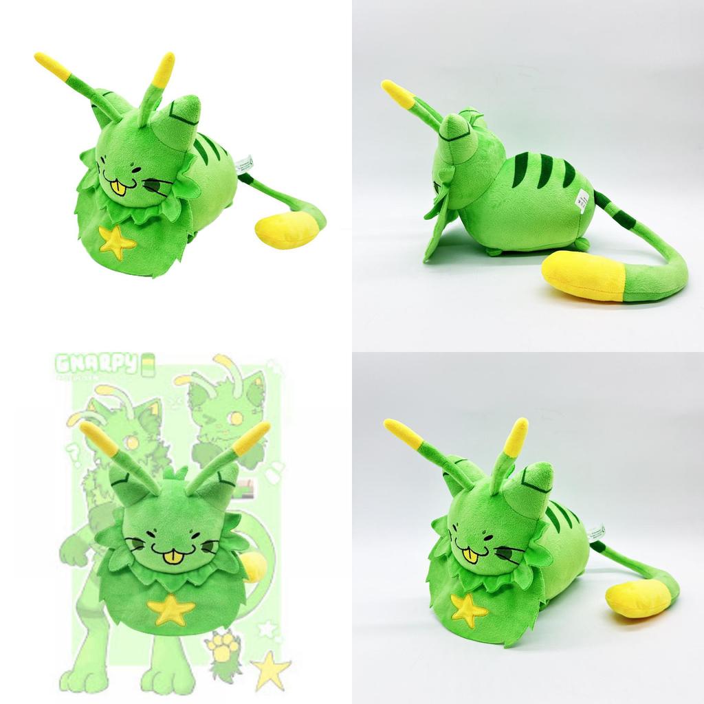 New Gnarpy Discovers The Internet Green Cat Robot Plush Toy Doll For Kids