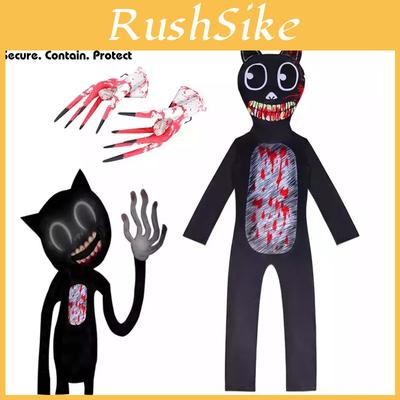 Halloween Performance Costume Sirenhead Cartoon Cat Bodysuit Set For Children Cartoon Cat Theme