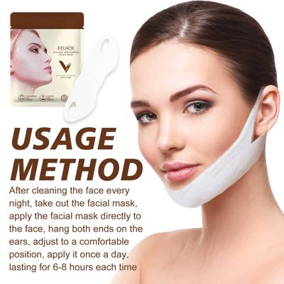 Mască de lifting facial Gel moale Bandă antirid Banda de albire a pielii Cureaua de slăbire Plasture în formă de V Reduce bărbia dublă