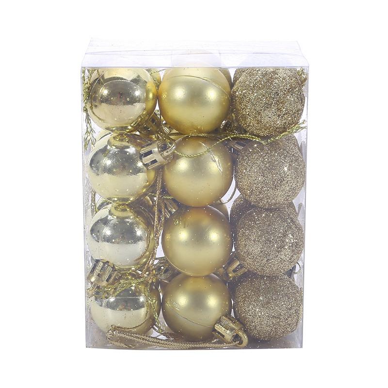 Weihnachtskugel Ornamente 24 Stück Baumschmuck zum Aufhängen Roter Kunststoff Anhänger für Feiertag Hochzeitsparty Feiertags-Saisonale Artikel