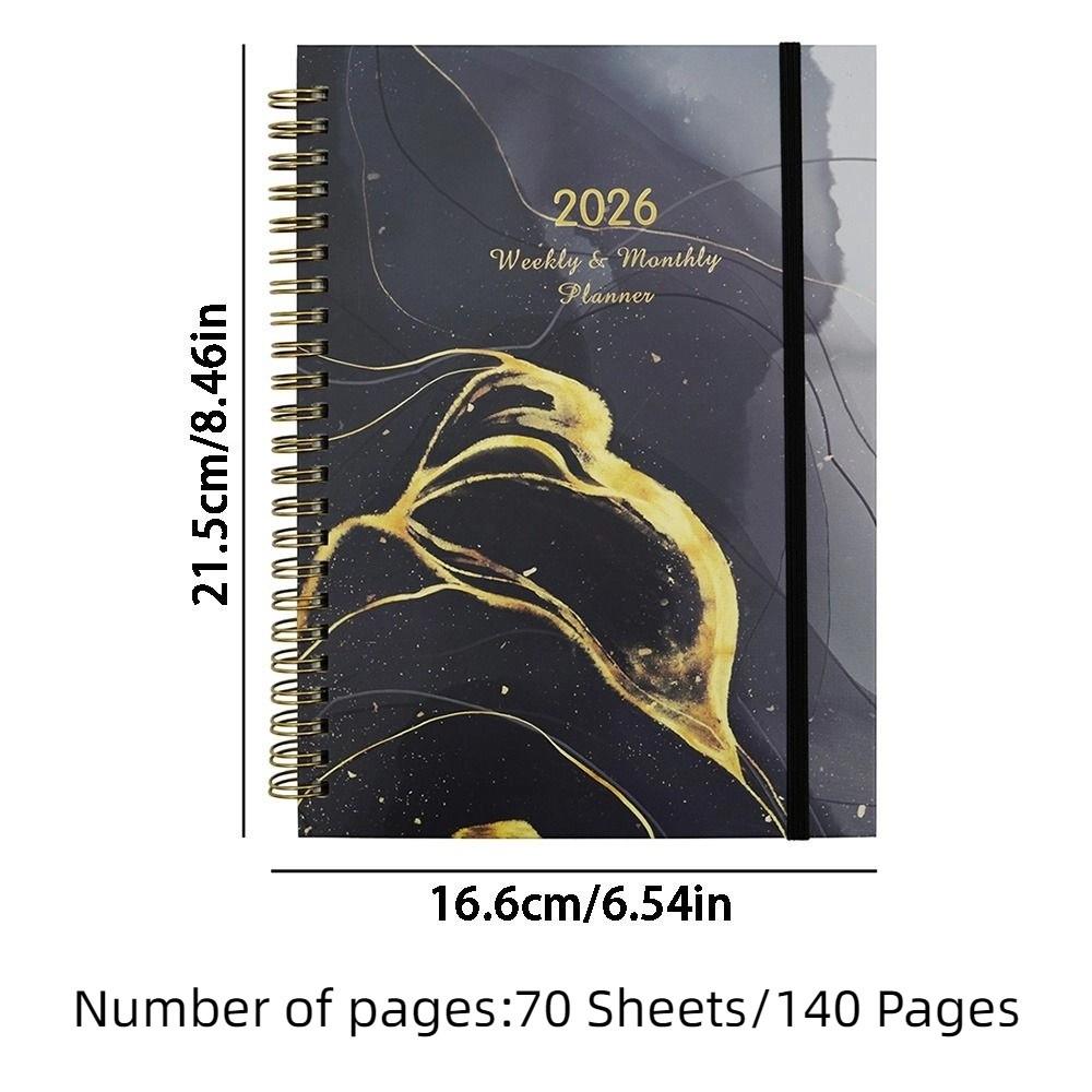 Wear-resistant 2026 Schedule Planner Notepad 12 Months To-do List Notebook  School