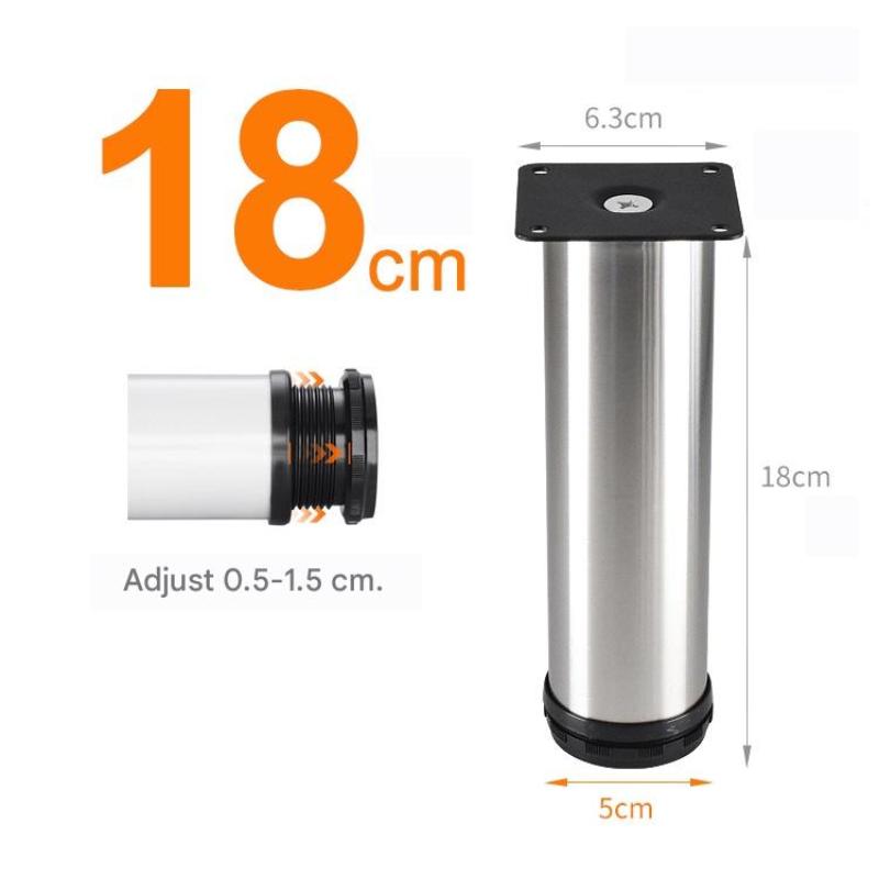 Adjustable Stainless Steel Furniture Legs 6-20CM Waterproof for Bathroom Cabinet Wardrobe Sofa DIY Repair Projects