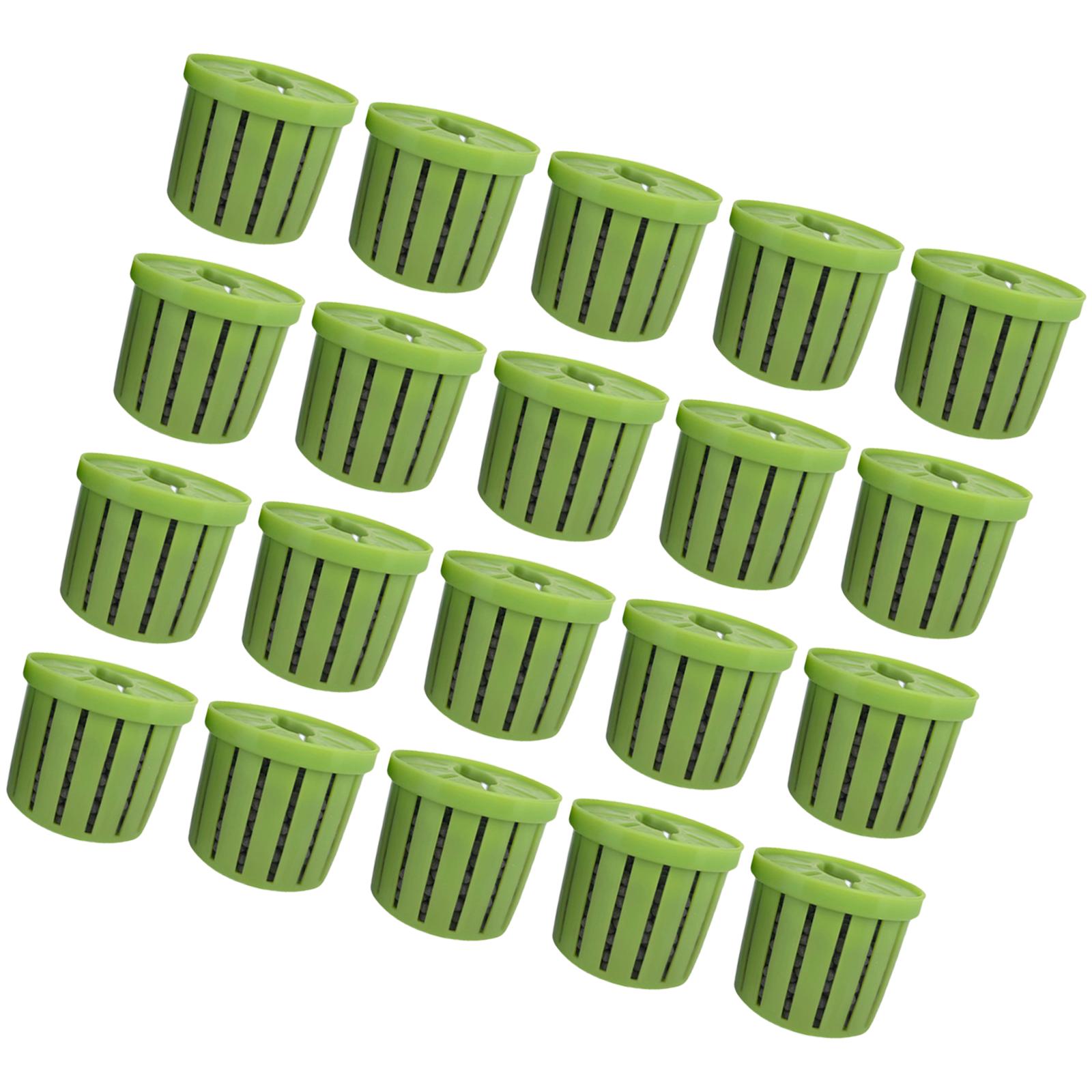 

Пластиковый горшок для растений, корзина для водных растений для аквариума, для размещения растений и акваскейпинга, украшение для аквариумного ландшафта, 20 шт. зелёный