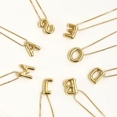 1 Piece Bubble Letter Pendant Necklace, Minimalist Fashion Style, Suitable for Daily Commute / Best Friend Exclusive Gift