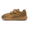 Li Ning Kids Sports Lifestyle Series Synthetic Leather Little A Gan Non-Slip Casual Shoes Kids Casual Shoes Brown YKAP148-57