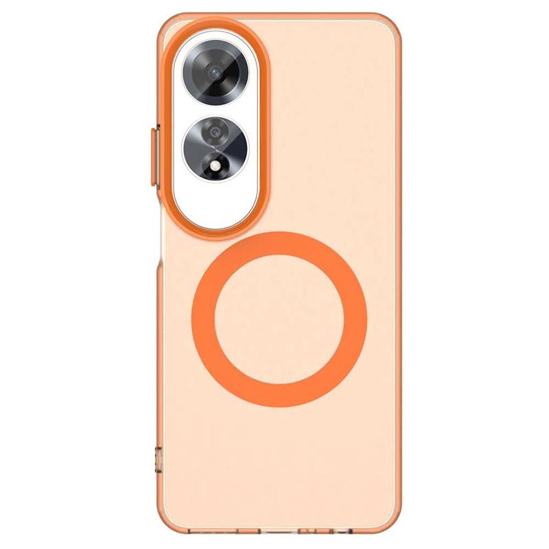 For OPPO A60 Case Cover OPPO A60 A 60 Capas Bumper Armor Transparent Wireless Charging Annular Magnetic Matte Fundas OPPO A60