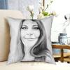 Floor Jansen Potloodportret Kussensloop Bedrukt Huis Zacht Sierkussen Handgemaakt Potlood Potloden Portret Zwartwit