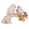 2 Birds Sitting On Tree Branch Figurine Home Decoration Showpiece Chidiya Statue for Home Decor Item Sparrow Pair Showpiece