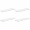 Floating Shelves Set 4 Pcs. High Gloss White 80 X 23.5 X 3.8 Cm MDF