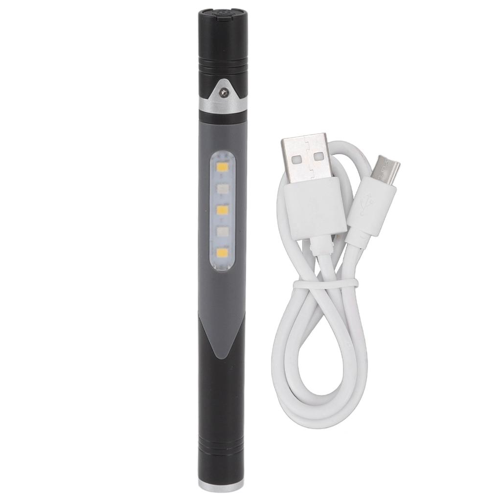 Pen Flashlight USB   3 Light Sources LED Chip Clip Design Widely Used Pen Light Flashlight for Repair Hospital
