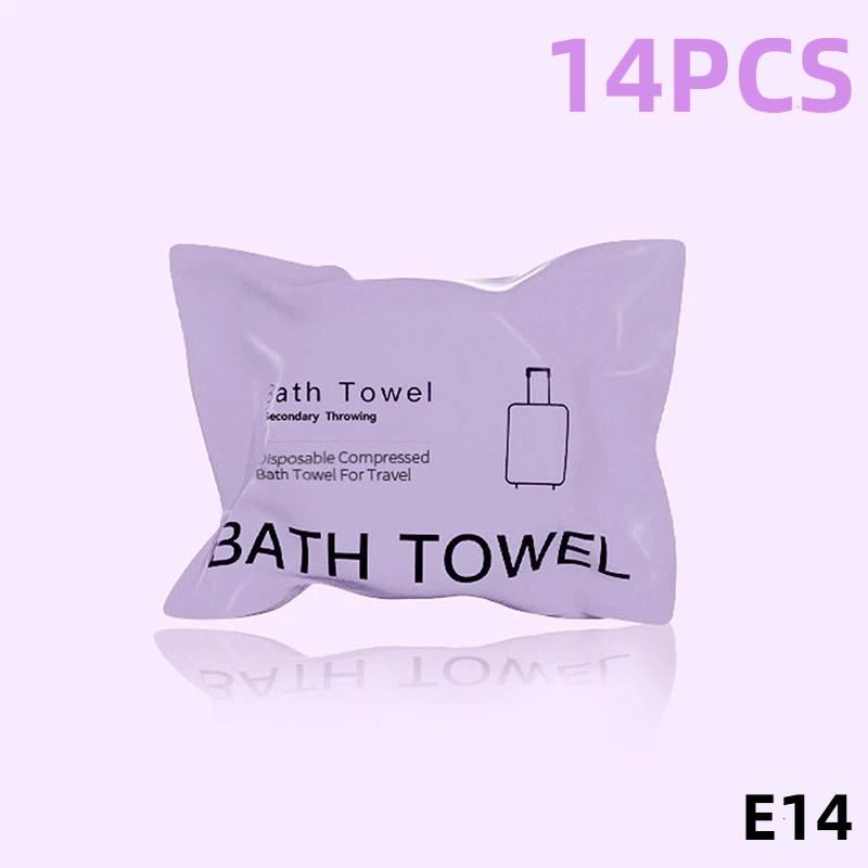 70x140cm Large Disposable Towel 7 or 14pcs Compressed Dry Bath Towels Soft and Portable for Travel Hotel Gym Beach Use