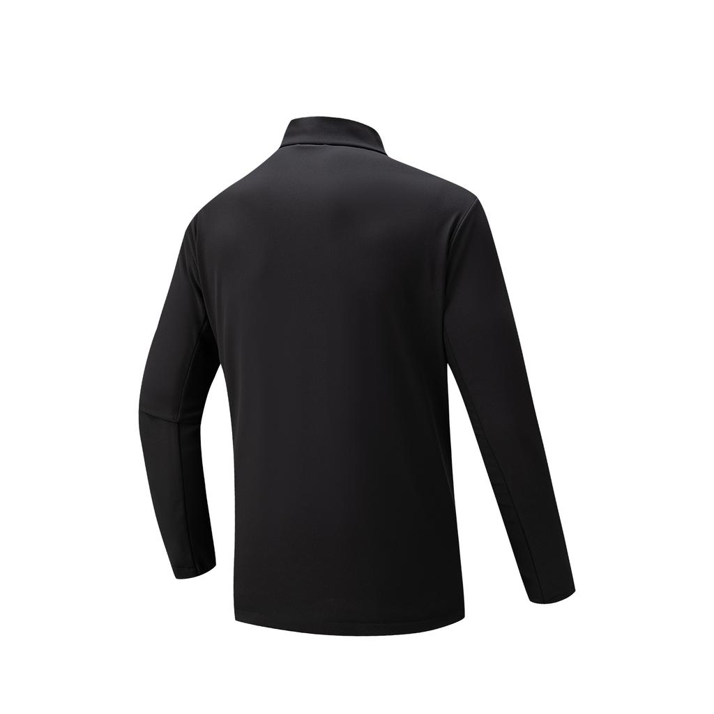 Anta Water-Resistant Business Casual High-Comfort Woven Thick Jacket Men outerwear Basic-Black 152617626-2