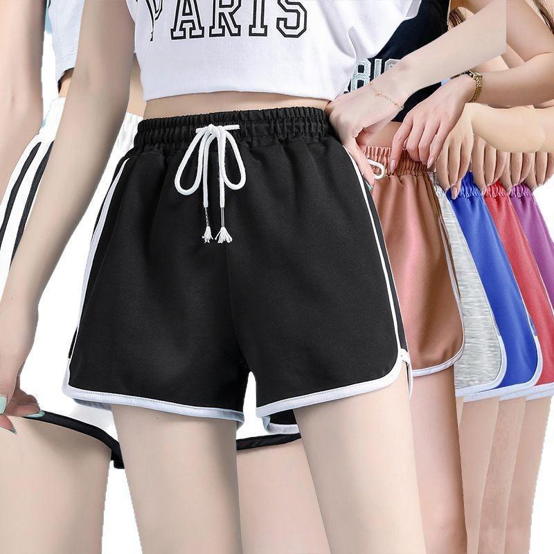 Women's High-Waisted Summer Casual Yoga Shorts - Loose, Straight-Leg, Slimming Fit