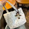 Korean Ins Floral Bag Women's New Large-capacity Tote Bag Fresh and Versatile Canvas Bag Bag Female Student Commuting