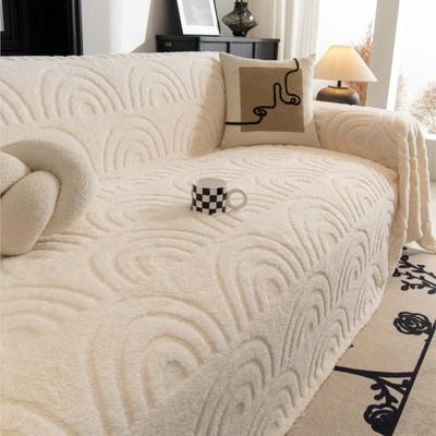 Funda Sofa Living Room Arch Jacquard Thick Warm Sofa Throw  Winter Sherpa Camping Picnic Sofa Cover