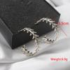 Gold Metal Dangle Earrings Punk Personality C-shaped Women Drop Earrings Hollow Geometric Statement Fashion Ear Jewelry