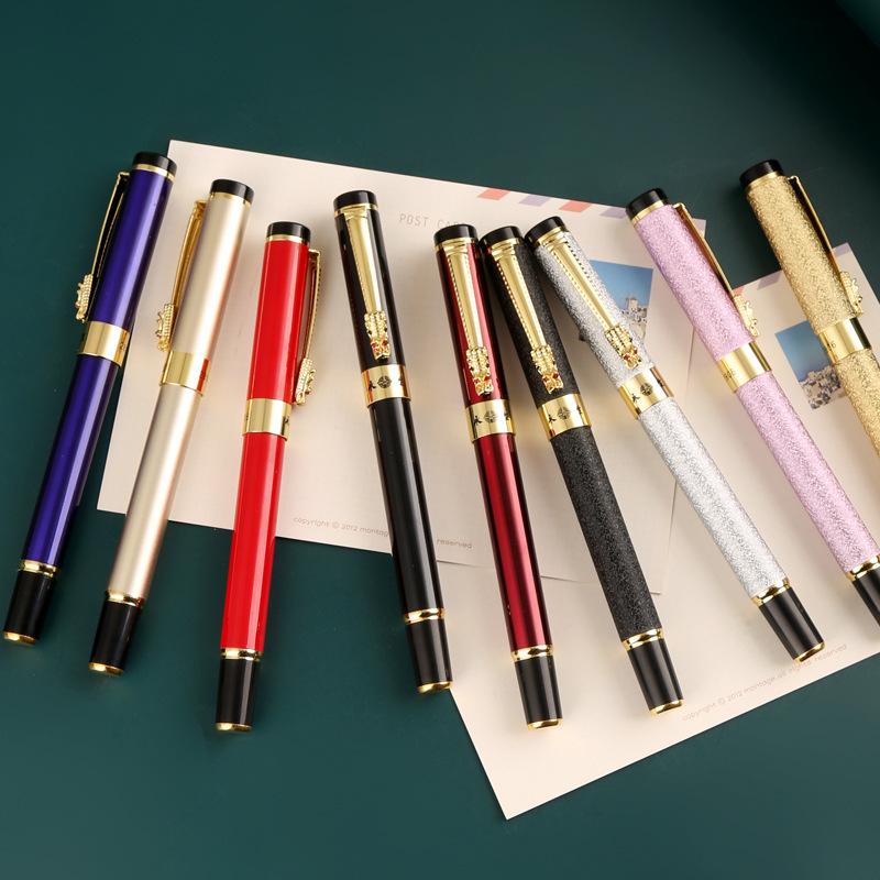 Set Elegante de 3 Piezas de Bolígrafos Yongsheng: Pluma Fuente de Metal, Bolígrafo, Pluma de Agua para Firmas en Caja de Regalo para Hombres, Mujeres, Oficina.