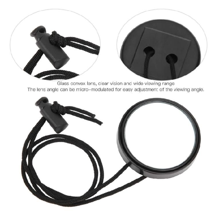 Small Swimming Adjustable Lanyard Mirror Adjustable Scubas Diving Rearview Mirror Side Hanging Tool With Safety Lanyard