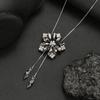 Luxury Non-Fading Korean Fashion Sweater Necklace: Autumn/Winter Women's Niche Design Pendant