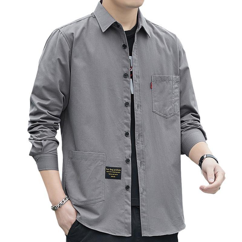 2024 Spring Men's Lapel Long Sleeve Single-Breasted Casual Korean Style Breathable Jacket