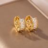 Elegant Zirconia Drop Earrings: Marquise Stone, Light Luxury Design for Women