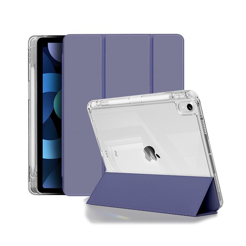 Compatible with 2025 IPad Tablet Case, 10 Pro, 11-inch, Tri-fold Crystal Clear Acrylic IPad Case with Pen Slot
