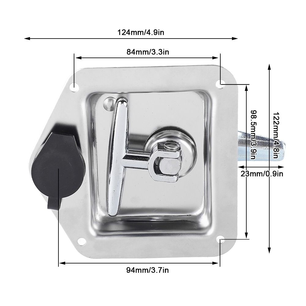 With Keys T Handle Latch Stainless Steel Trailer Door Lock Secure T Handle Lock  Engineering