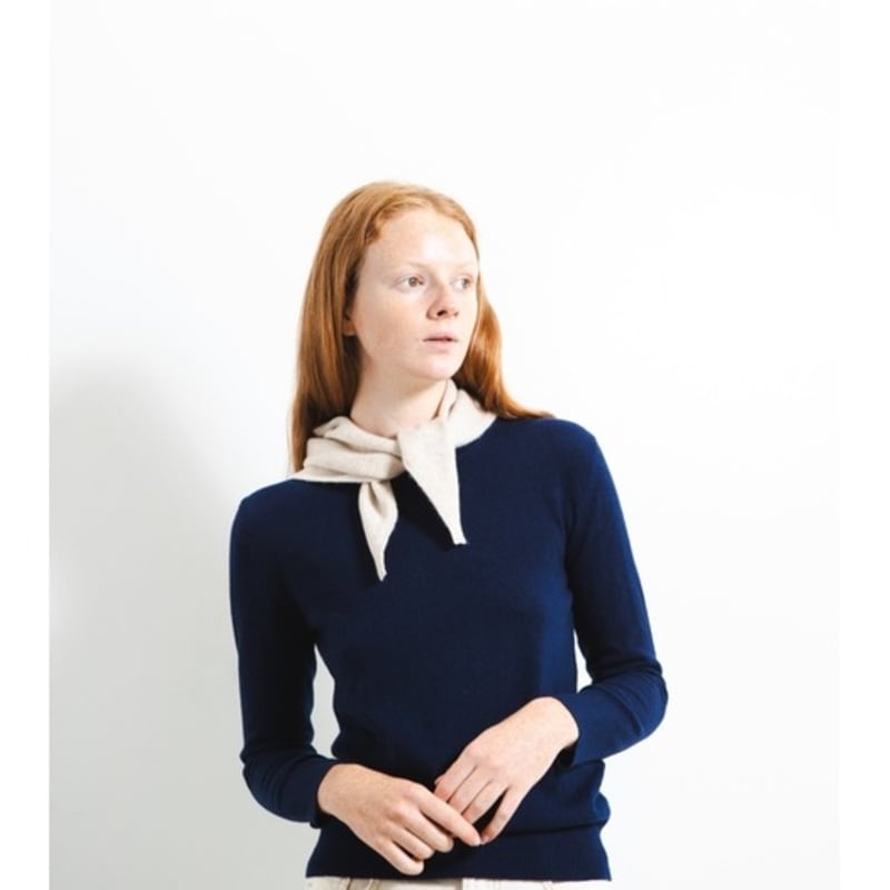 Pure Cashmere NYC TRIANGLE SCARF_Oatmeal