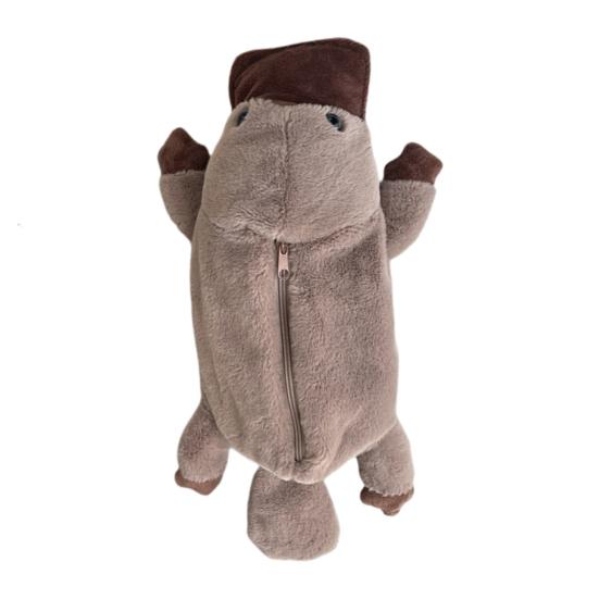 Uroczy Pingwin Etui na Ołówki Pluszowe Zwierzątko Etui na Ołówki Zapinane na Zamek Miękki Materiał Etui z Dzióbkiem Kaczki dla Dzieci na Długopisy Ołówki Artykuły Szkolne