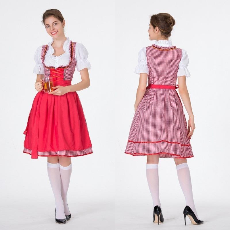 Halloween Badalia Oktoberfest Kostüm Barista Dienstmädchen Bühnenkostüm
