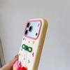 3D Flower Pendant Anti-Drop Phone Case for iPhone 12-14/15-17 PROMAX
