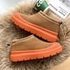 Suede Leather Men's  Ankle Boots Stylish Snow Sneakers Outdoor Casual High Top Shoes Fashion Male Winter Warm Boots Comfy Botas