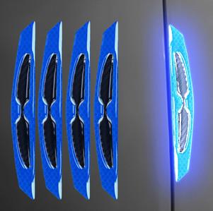 Car Door Anti-collision Strip, Carbon Fiber Reflective Sticker, Bumper Leaf Plate, Universal Body Warning Decorative Sticker