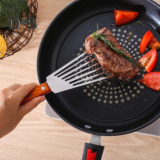 Heat-resistant Hollow Structure Stainless Steel Spatula Practical Fan Shaped Cooking Shovel Cooking Tool