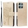 For Motorola Moto G56 5G Phone Case with Stand Cat Tree Pattern Leather Wallet Mobile Cover