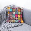 Bright Mosaic Pattern Print Cushion Cover Premium Comfort Reversible Pillow Cove -Two In One Design For Any Room & Car Interior