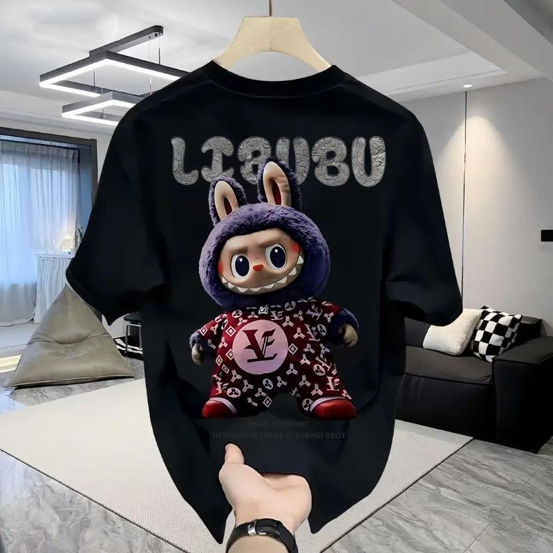 Cartoon Monster Elf Graphic Labubu Kids Printed T-shirt Summer Men and Women s Outdoor Girl Short Sleeved T-shirt Top Clothing 100