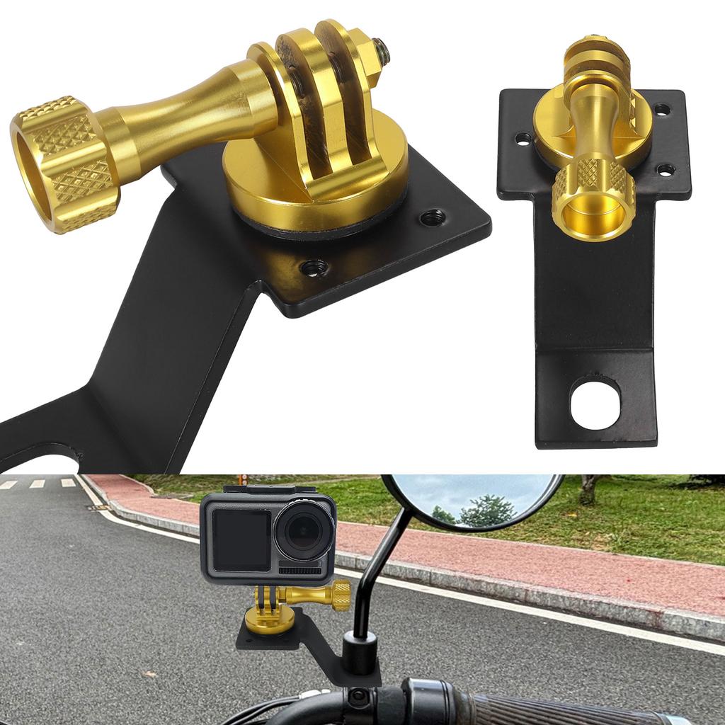 Motorcycle Action Camera Mount Aluminum Body And Secure Attachment Mechanism For First Person View Recording
