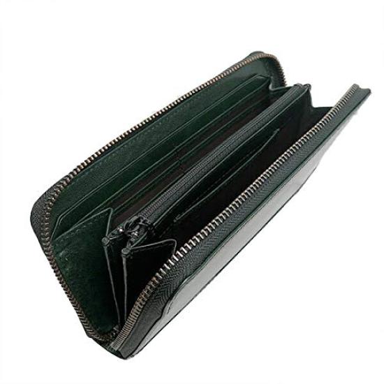 Lugard G3 Zippered Round Long Wallet 5210 Three-Sided (Green)