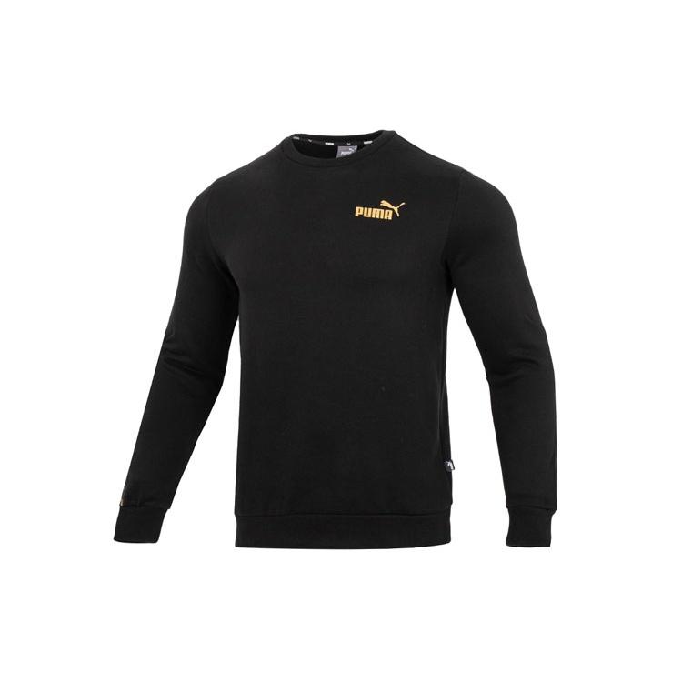 PUMA Ess Metallic Logo Sweater  Black  Men s 674346-01 XL