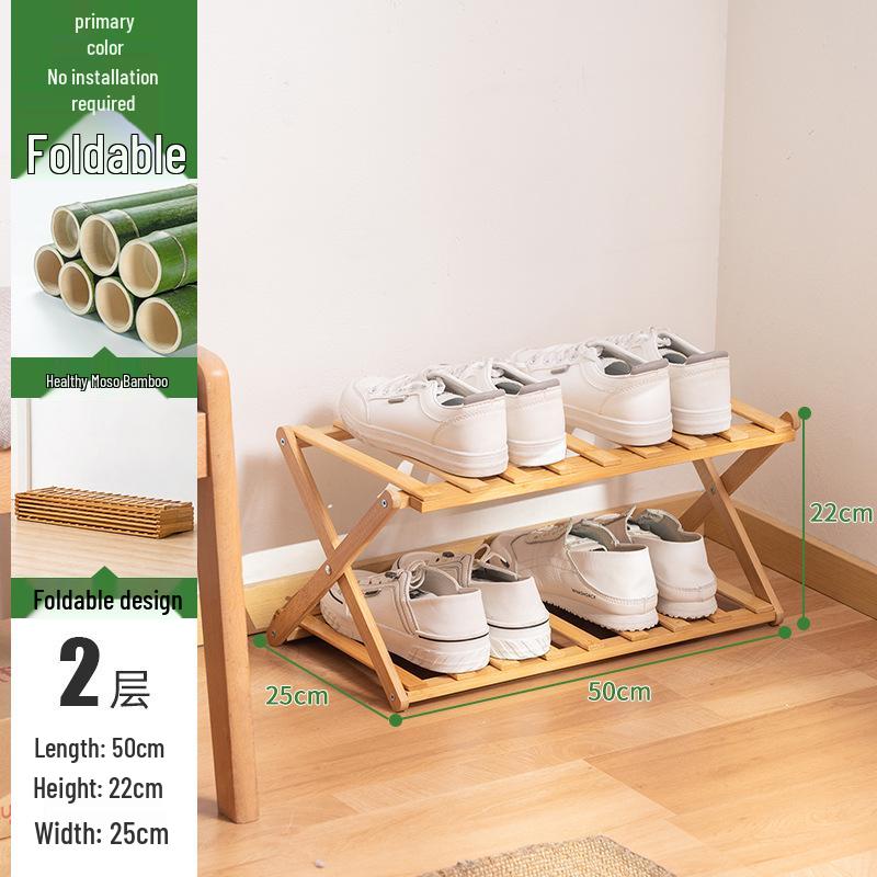 Compact Wooden Shoe Storage Rack: Multi-Layer, Dustproof Shoe Cabinet for Dorm or Entryway