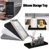 Silicone Tray for Bathroom Countertops Hand Sanitizer Shampoo Storage Tray Jewelry Display Tray for Decorative Storage
