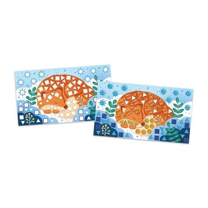 Coffret mosaïques en mousse - thème hiver - les ateliers du calme - 3 tableaux - kit loisir créatif enfant - dès 5 ans