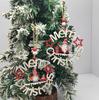 Christmas Tree Wooden Hanging Ornament with Santa Claus - Cross-border Holiday Atmosphere Décor