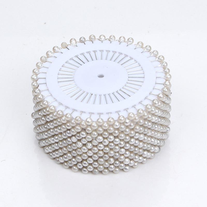 

Circular Bead Needle Colored Big Head Needle Fixed Clothing Vertical Cutting Pearl Positioning Needle DIY Sewing Supplies 5 білий