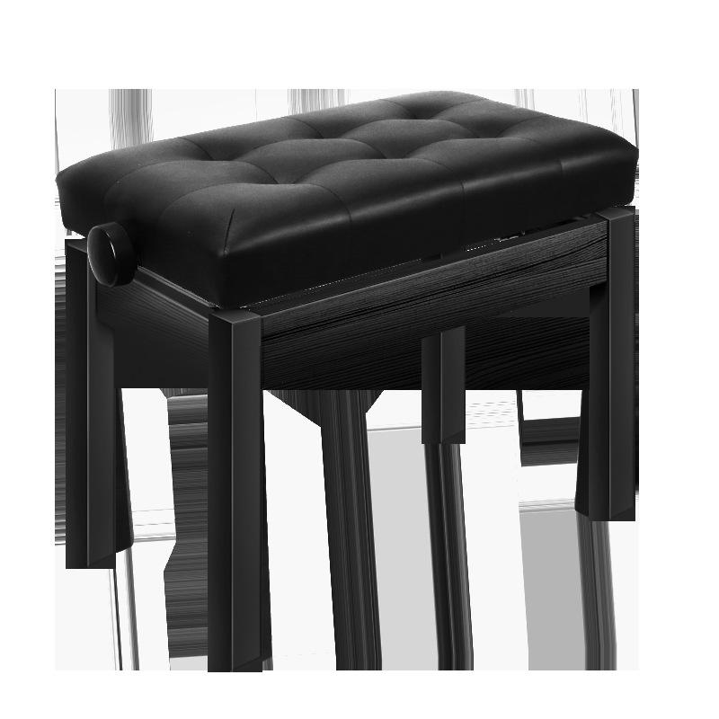 Adjustable Solid Wood Piano Bench for Children - Single/Double Seat Keyboard Stool