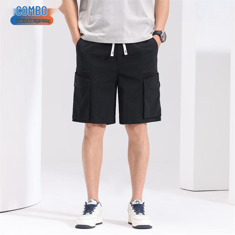Men s Ice Silk Quick-Dry Workwear Shorts 3XL